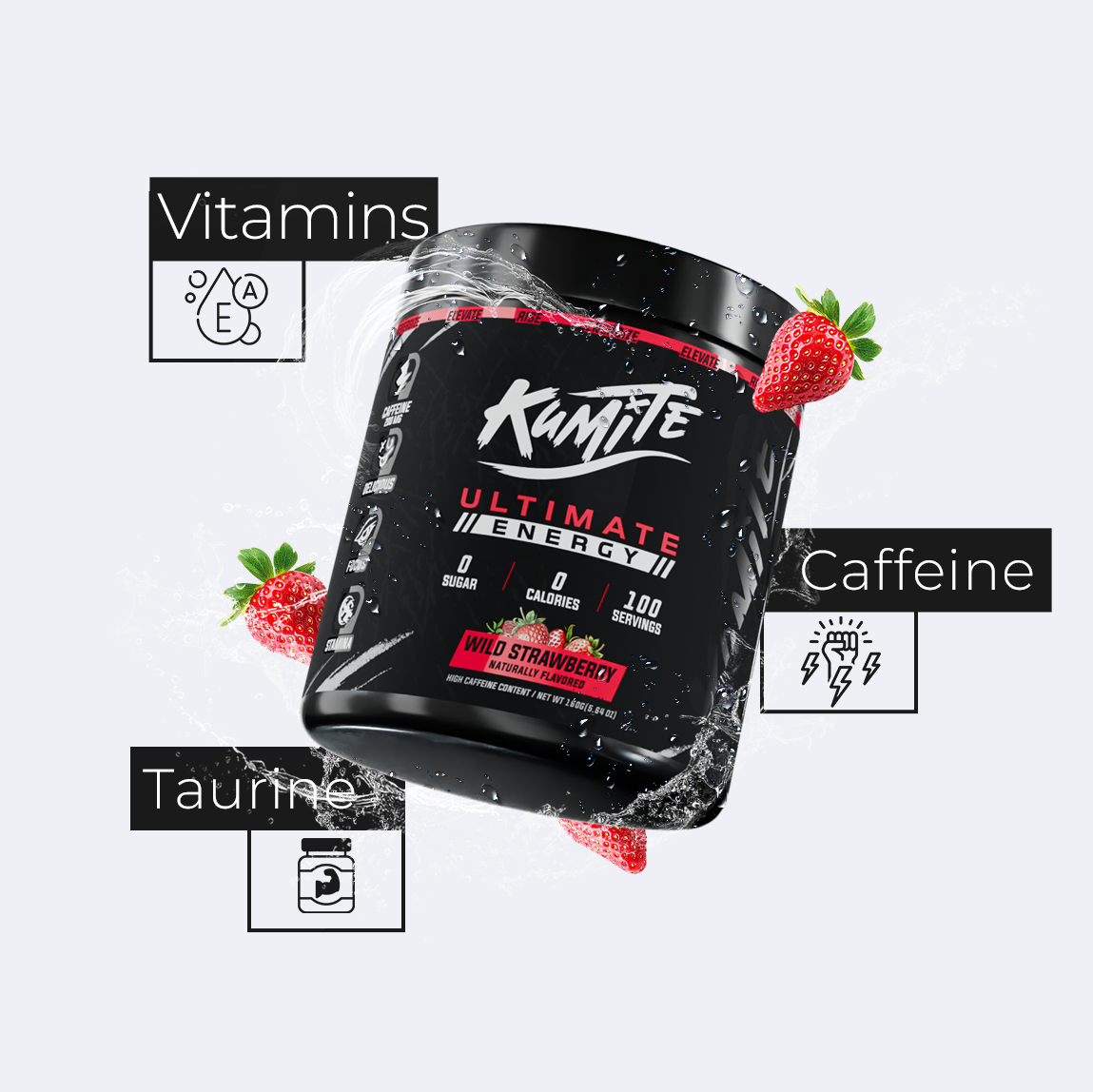 Wild Strawberry Energy (100 porsjoner)